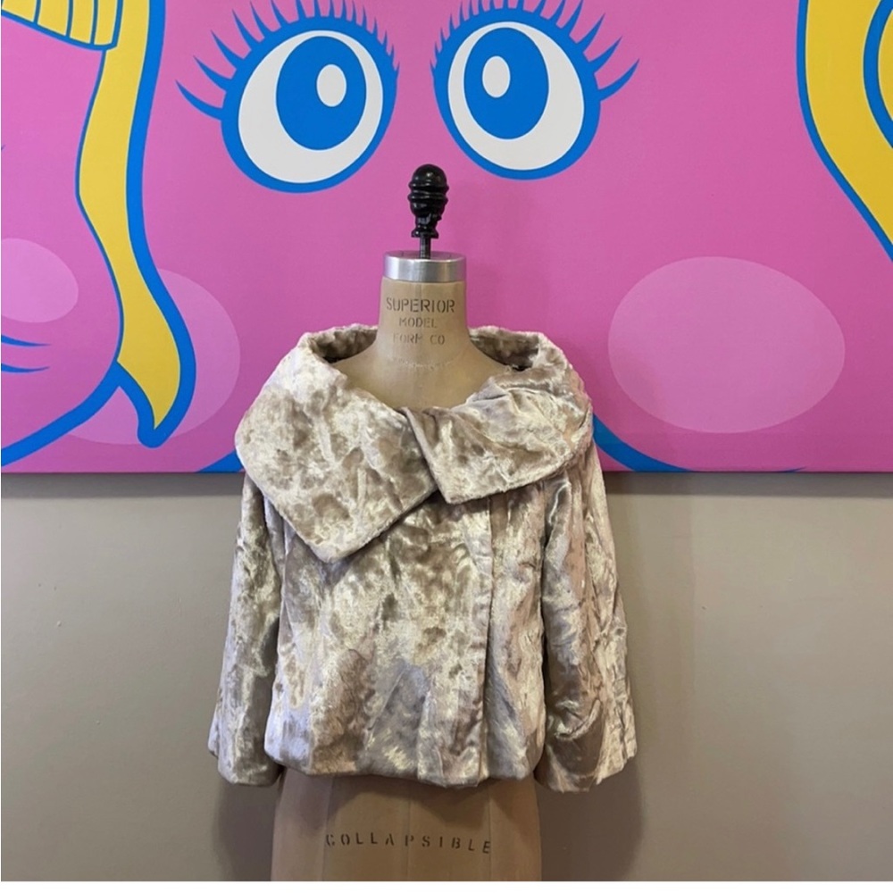 Sisley Champaign Faux Fur Jacket